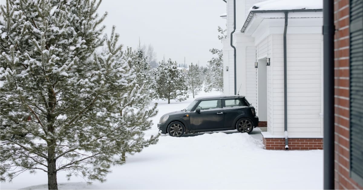 Car outside of garage