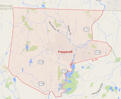 Pepperell map