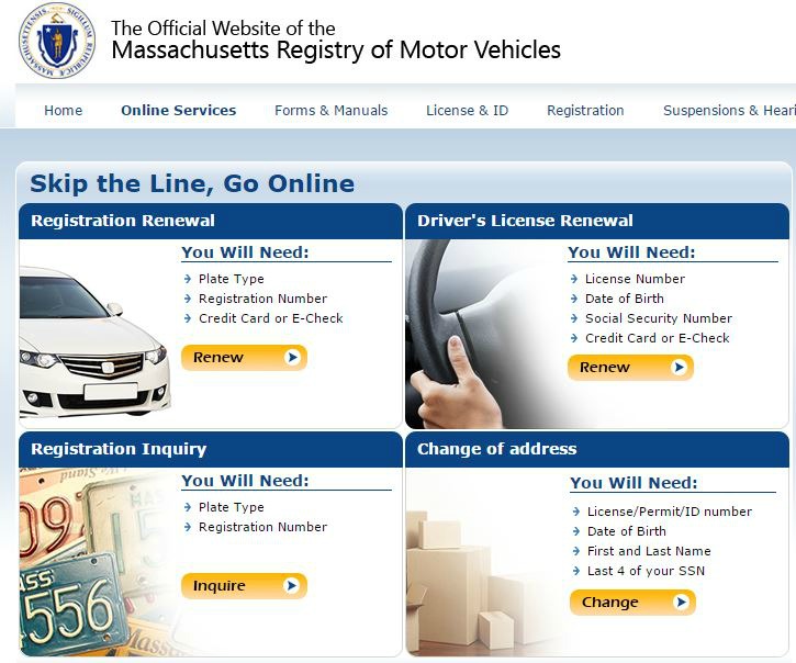 RMV skip the line go online