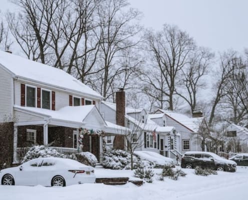 Snow Covered Houses