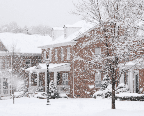 Snowy Neighborhood